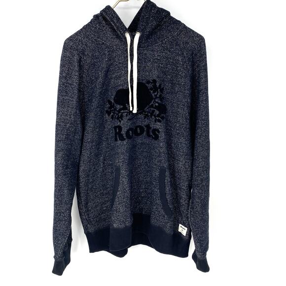 Roots Canada Pullover Hoodie Dark Gray Men's Size Large - Picture 1 of 7